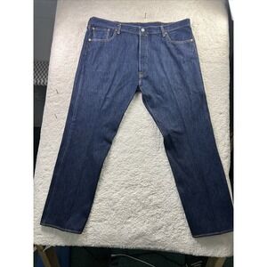 Levis 501 Button‎ Fly Jeans Blue Denim Straight Fit Men's Size 44x30 NWOT